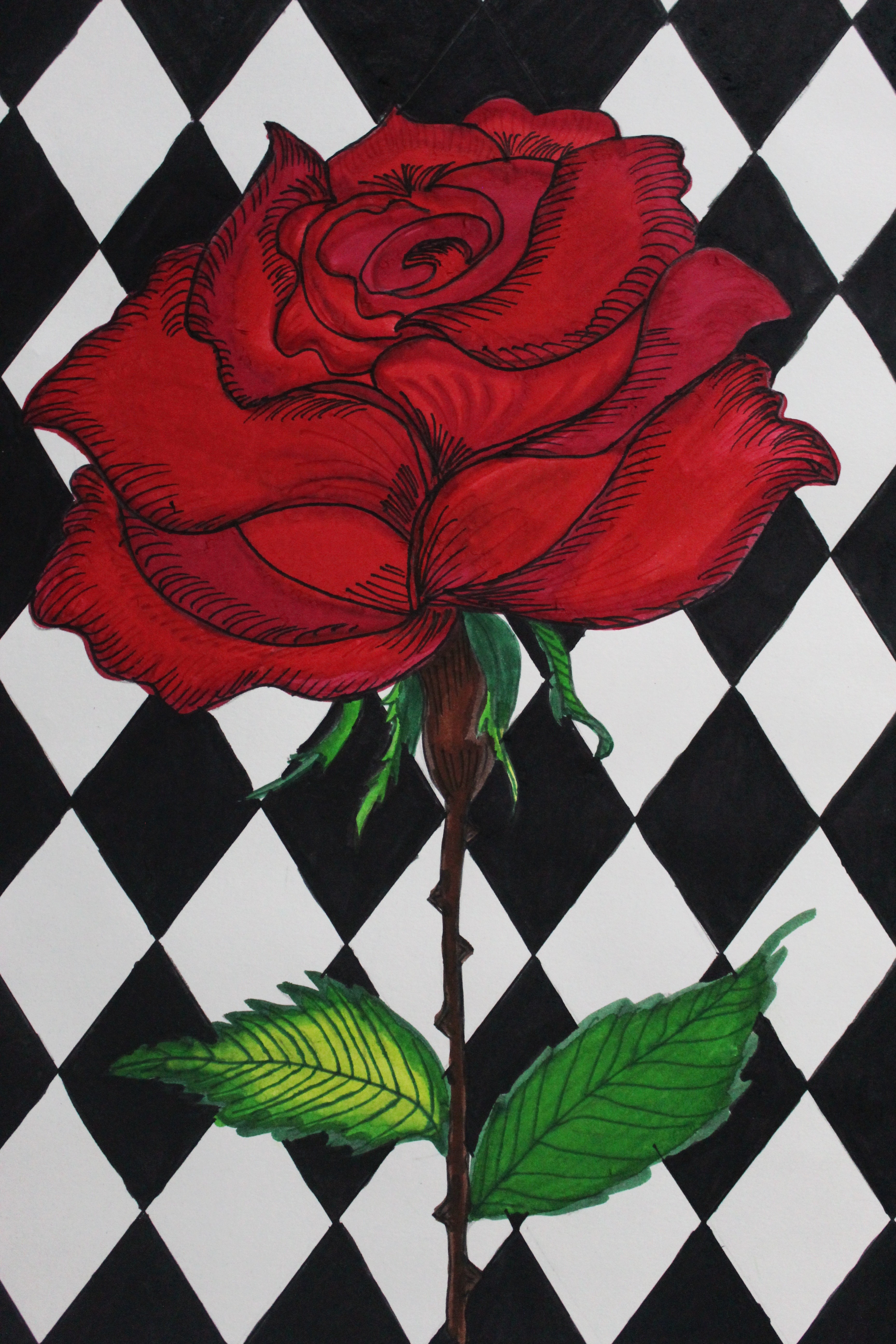 Rose Pen Sketch