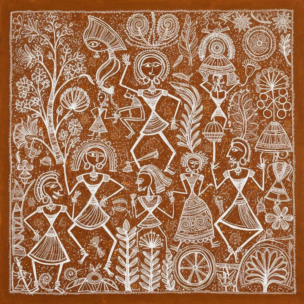 Warli Folk Art Canvas
