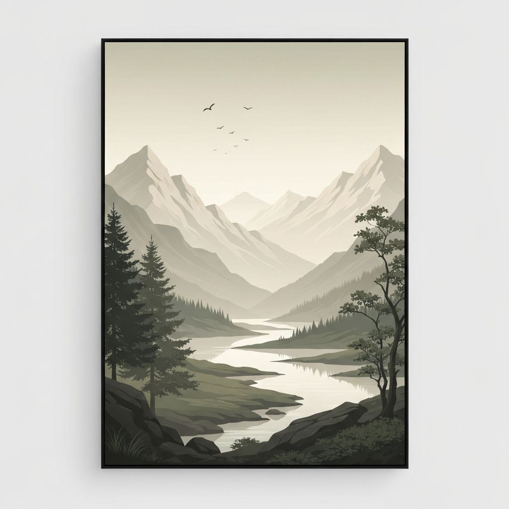 Zen Mountain Landscape